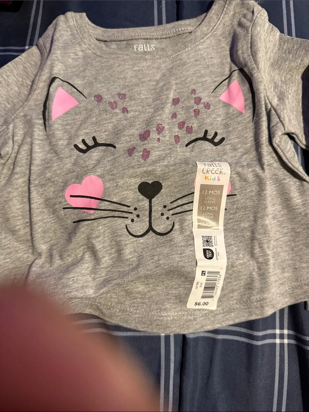 12 months Girls Graphic Tee Lot - Pink, Black, Gray, Mint & Purple
